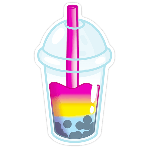 Pan Pride Bubble Tea Die Cut Sticker