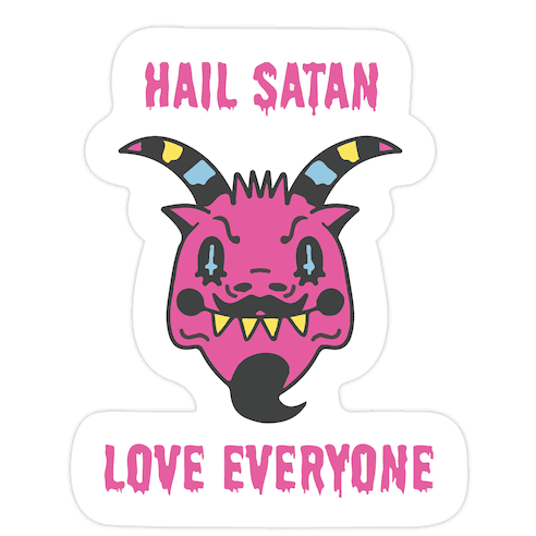 Pansexual Satan Die Cut Sticker