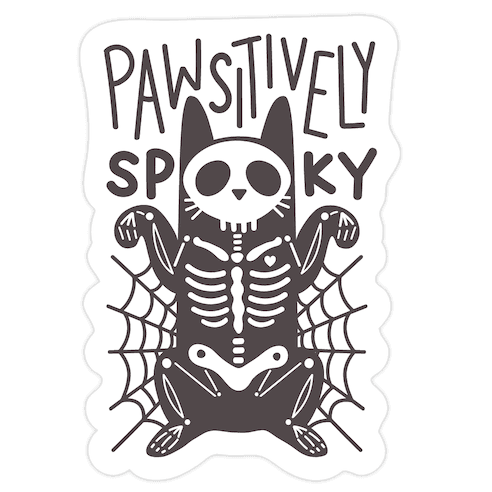 Pawsitively Spooky Die Cut Sticker