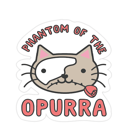 Phantom of the Opurra Die Cut Sticker