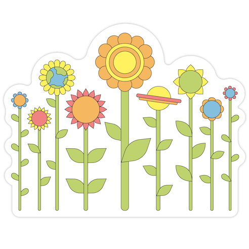 Plant Planets Die Cut Sticker