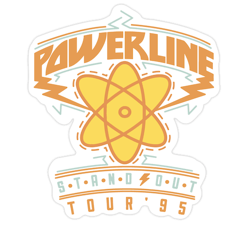Powerline Tour Die Cut Sticker