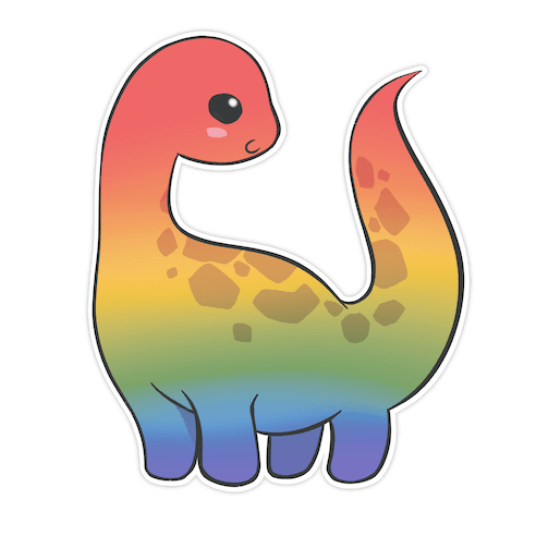 Pride-Dino Die Cut Sticker