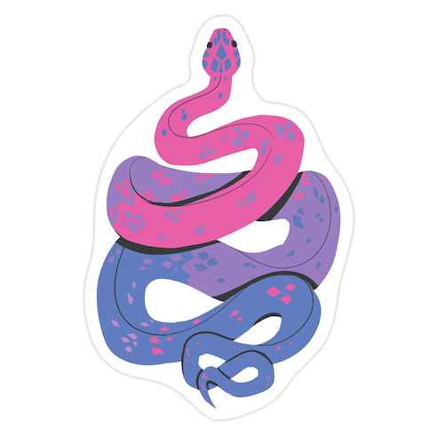 Pride Snakes: bi Die Cut Sticker