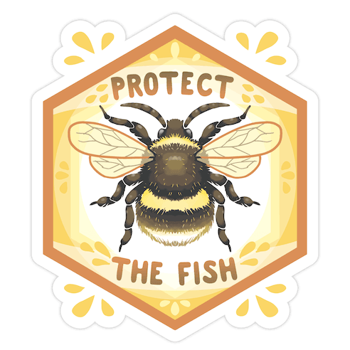 Protect The Fish Die Cut Sticker