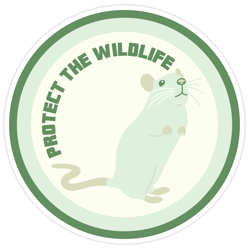 Protect the Wildlife (Rat) Die Cut Sticker