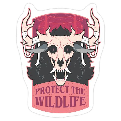 Protect The Wildlife (Wendigo) Die Cut Sticker