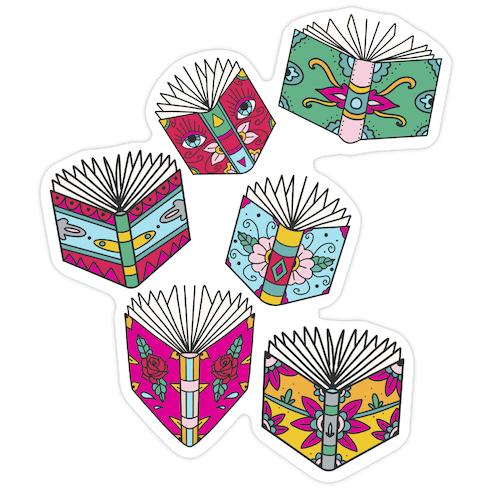 Punk Book Tattoo Pattern Die Cut Sticker