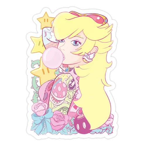 Punk Peach Parody Die Cut Sticker