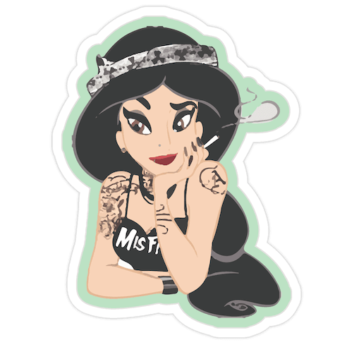 Punk Rock Princess Parody Die Cut Sticker