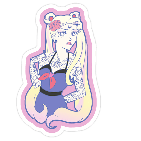 Punk Sailor Moon Die Cut Sticker