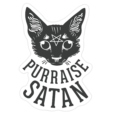 Purraise Satan Die Cut Sticker
