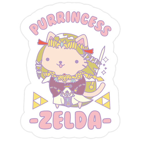 Purrincess Zelda Die Cut Sticker