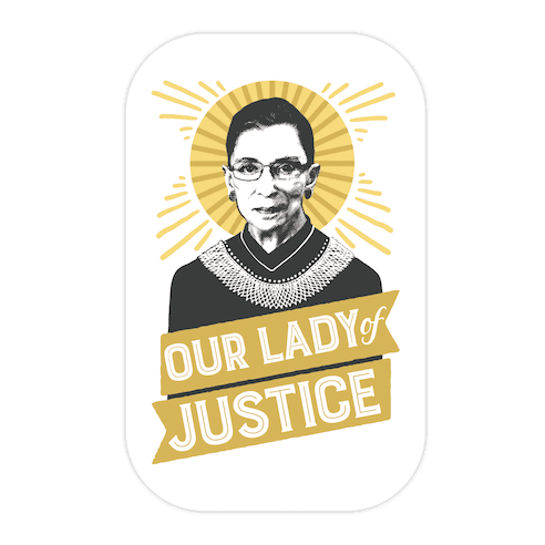 RBG: Our Lady Of Justice Die Cut Sticker