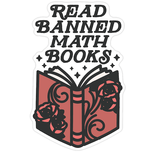 Read Banned Math Books Die Cut Sticker
