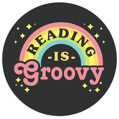 Reading is Groovy Die Cut Sticker