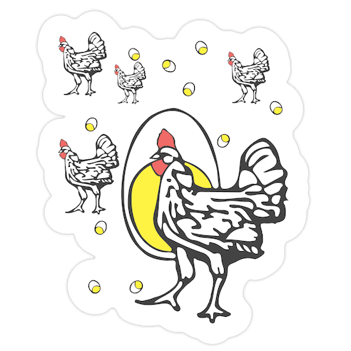 Roseanne's Chicken Shirt Die Cut Sticker