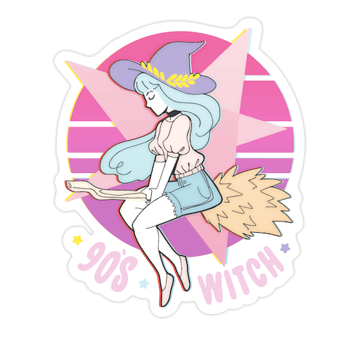 90's Witch Die Cut Sticker