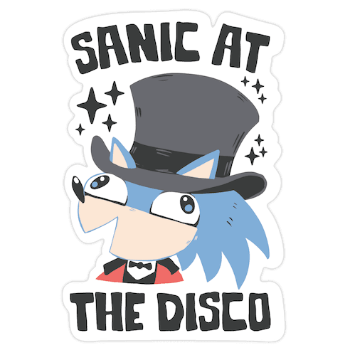 Sanic At The Disco Die Cut Sticker