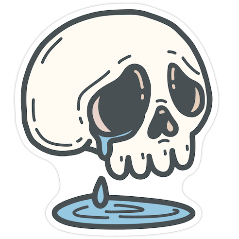 Sensitive Skull Die Cut Sticker