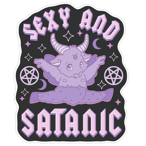 Sexy and Satanic Baphomet Die Cut Sticker