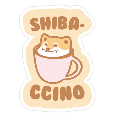 Shibaccino Die Cut Sticker