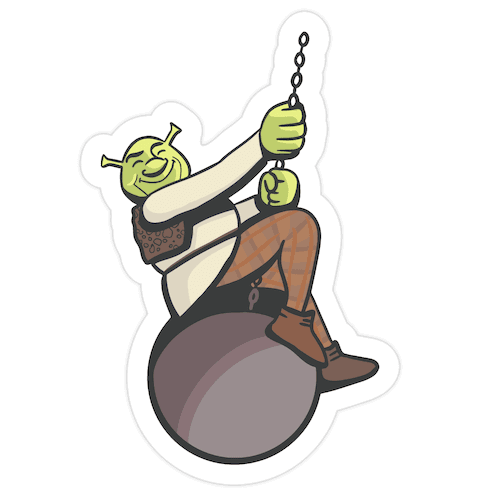 Shreking Ball Die Cut Sticker