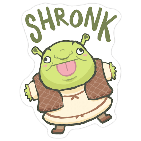 Shronk Derpy Shrek Die Cut Sticker