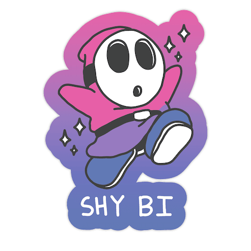Shy Bi Die Cut Sticker