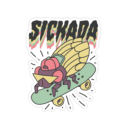 SICKada Cicada Die Cut Sticker