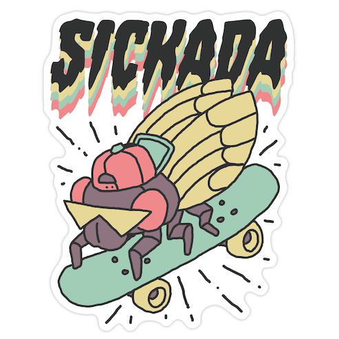 SICKada Cicada Die Cut Sticker