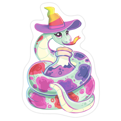 Snake Witch Die Cut Sticker