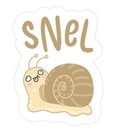 Snel Derpy Snail Die Cut Sticker