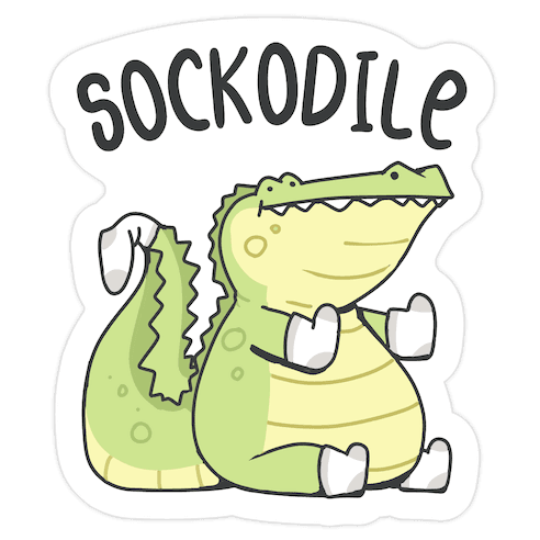 Sockodile Die Cut Sticker