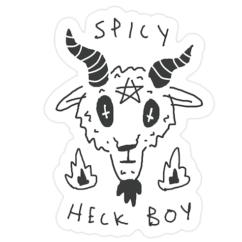 Spicy Heck Boy Satan Die Cut Sticker