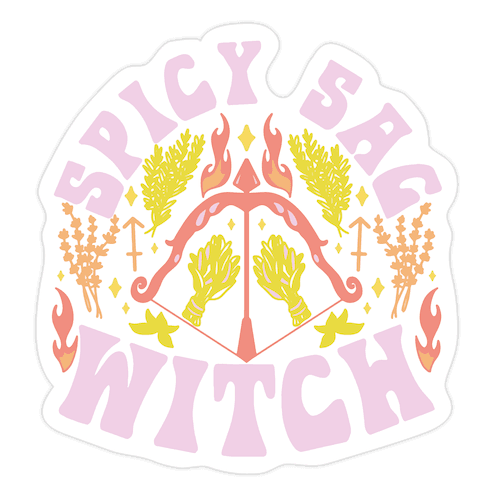 Spicy Sag Witch Die Cut Sticker