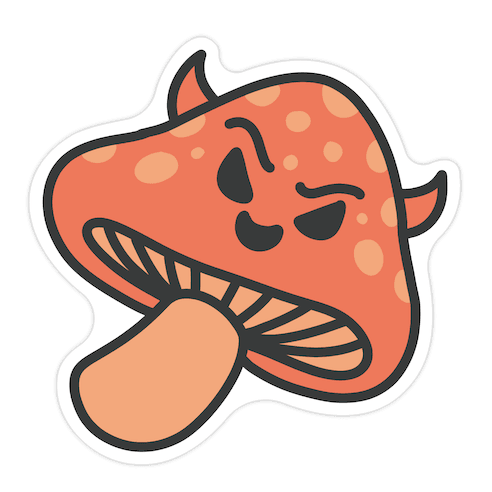 Spooky Mushrooms Die Cut Sticker
