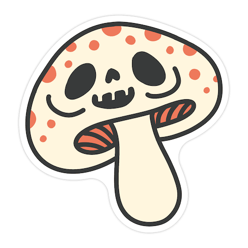 Spooky Mushrooms Die Cut Sticker