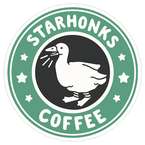 Starhonks Coffee Parody Die Cut Sticker