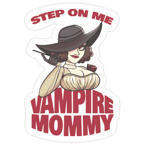 Step On Me Vampire Mommy Die Cut Sticker