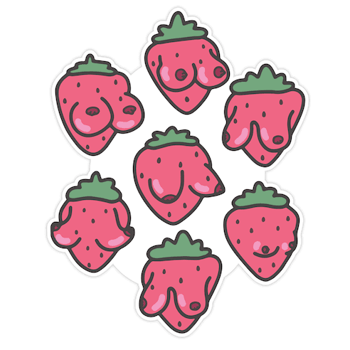 Strawboobie Die Cut Sticker