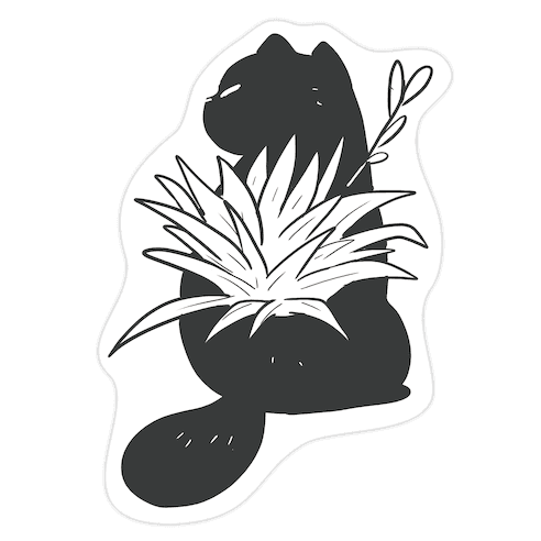 Succulent Cats Haworthia Die Cut Sticker