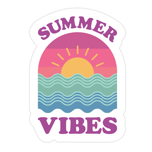 Summer Vibes Die Cut Sticker