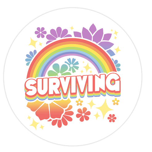 Surviving Die Cut Sticker