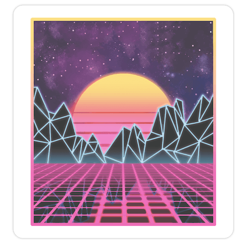 Synthwave Die Cut Sticker