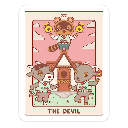 The Devil Tom Nook Die Cut Sticker