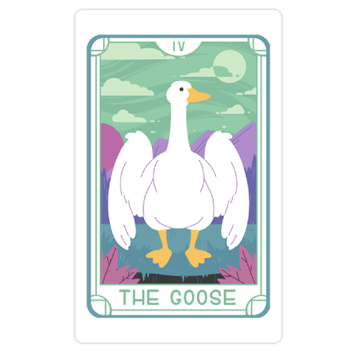 The Goose Tarot Die Cut Sticker