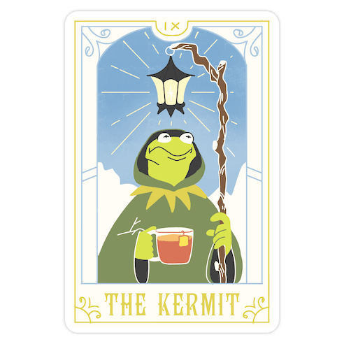 The Kermit Tarot Card Die Cut Sticker