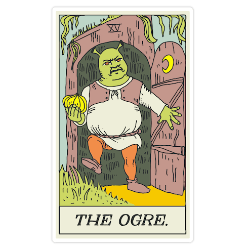 The Ogre Tarot Card Die Cut Sticker