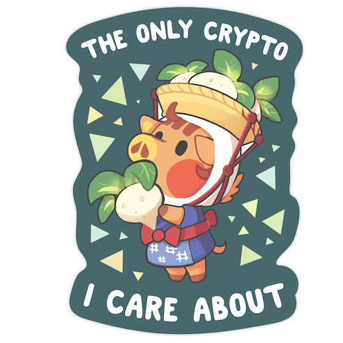 The Only Crypto I Care About Die Cut Sticker